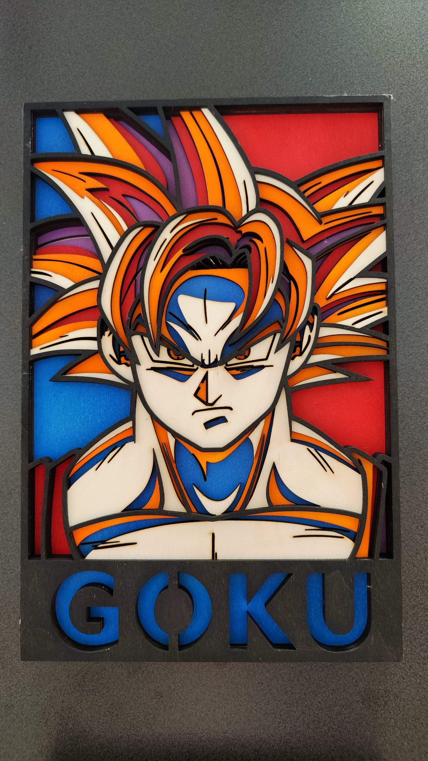 Quadro in Legno Dipinto a Mano – Goku