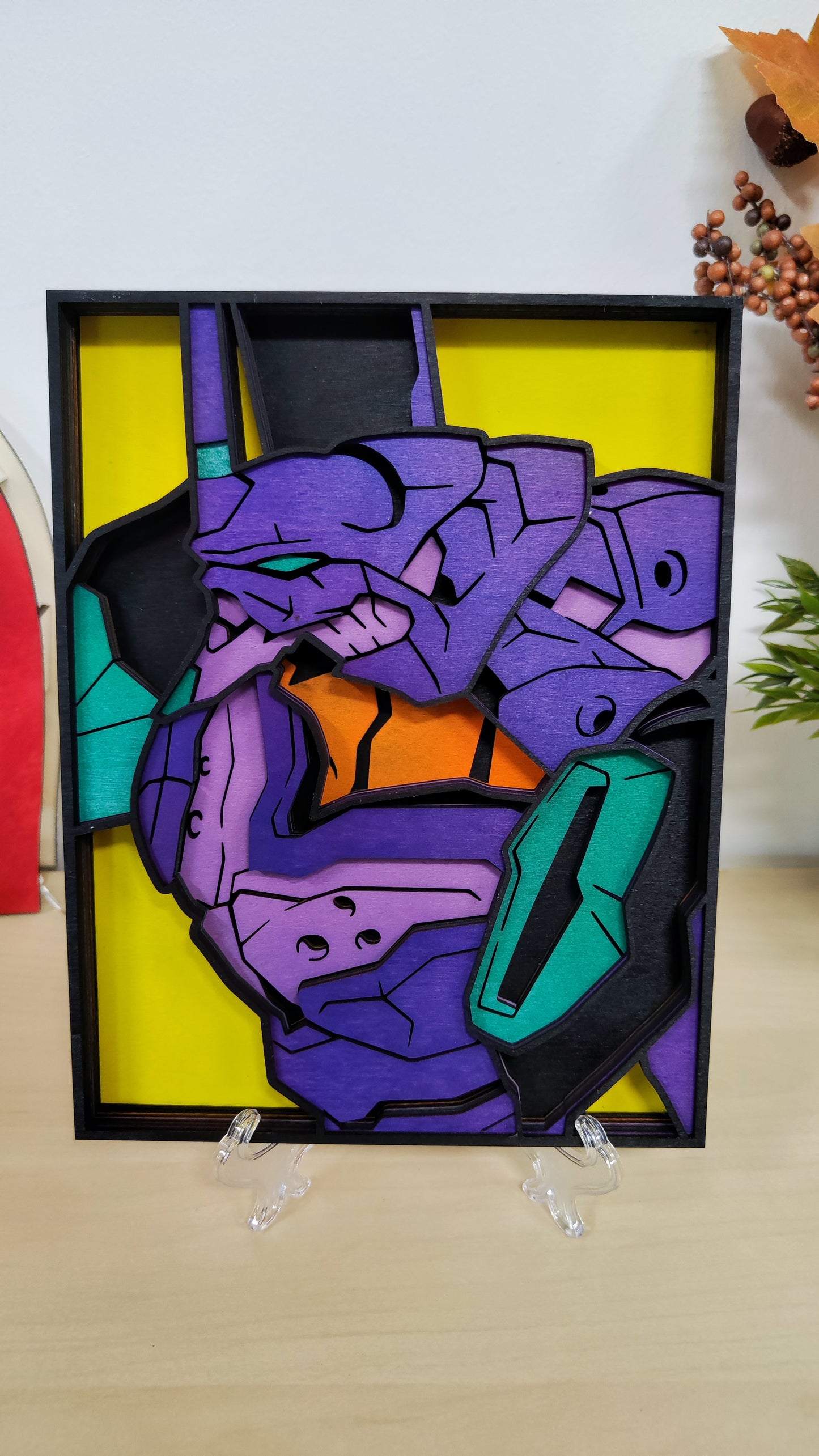 Quadro in Legno Dipinto a Mano – EVA-01