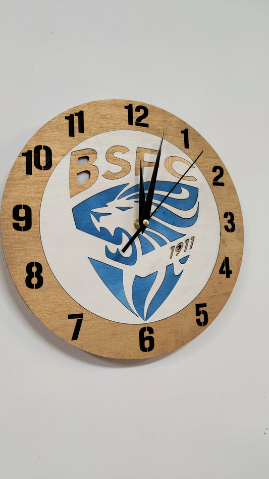 Orologio da Parete Brescia Calcio – Legno Dipinto a Mano